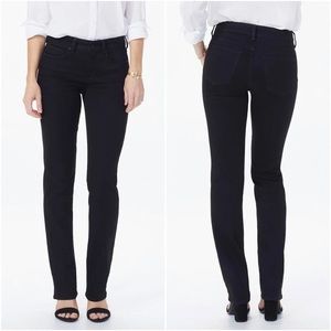 NYDJ Marilyn Straight Jeans In Black Size 4 Petite